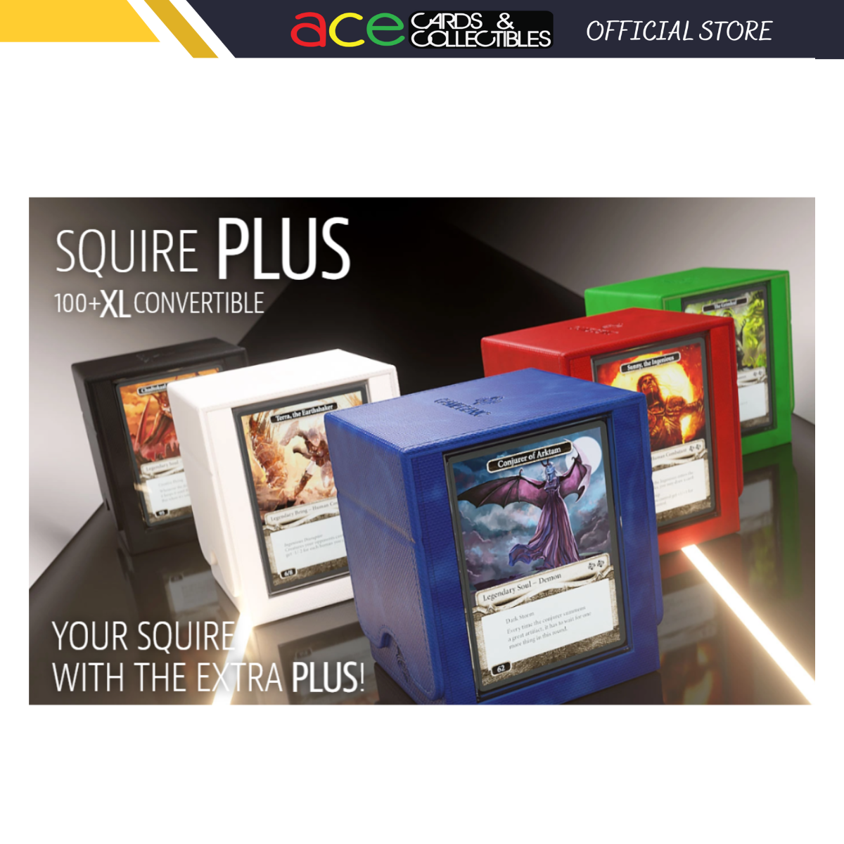 Gamegenic Deck Box &quot;Squire PLUS 100+ XL Convertible&quot;-Black-Gamegenic-Ace Cards &amp; Collectibles