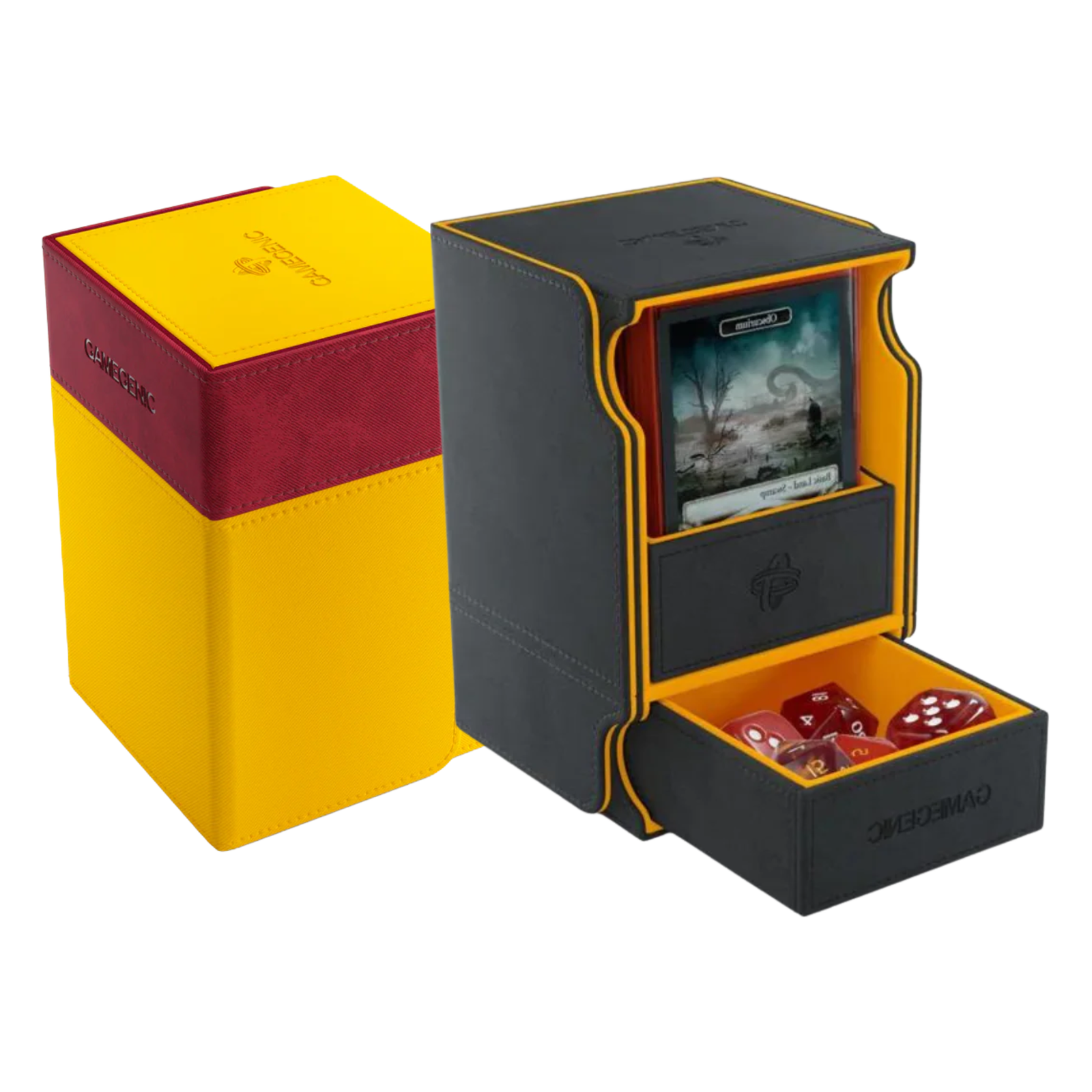 Gamegenic Deck Box "Watchtower 100+ XL Convertible"-Black/Orange-Gamegenic-Ace Cards & Collectibles