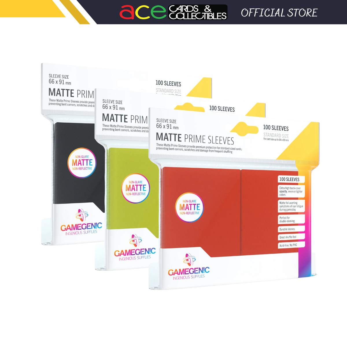 Gamegenic Matte Prime Card Sleeves-Red-Gamegenic-Ace Cards & Collectibles