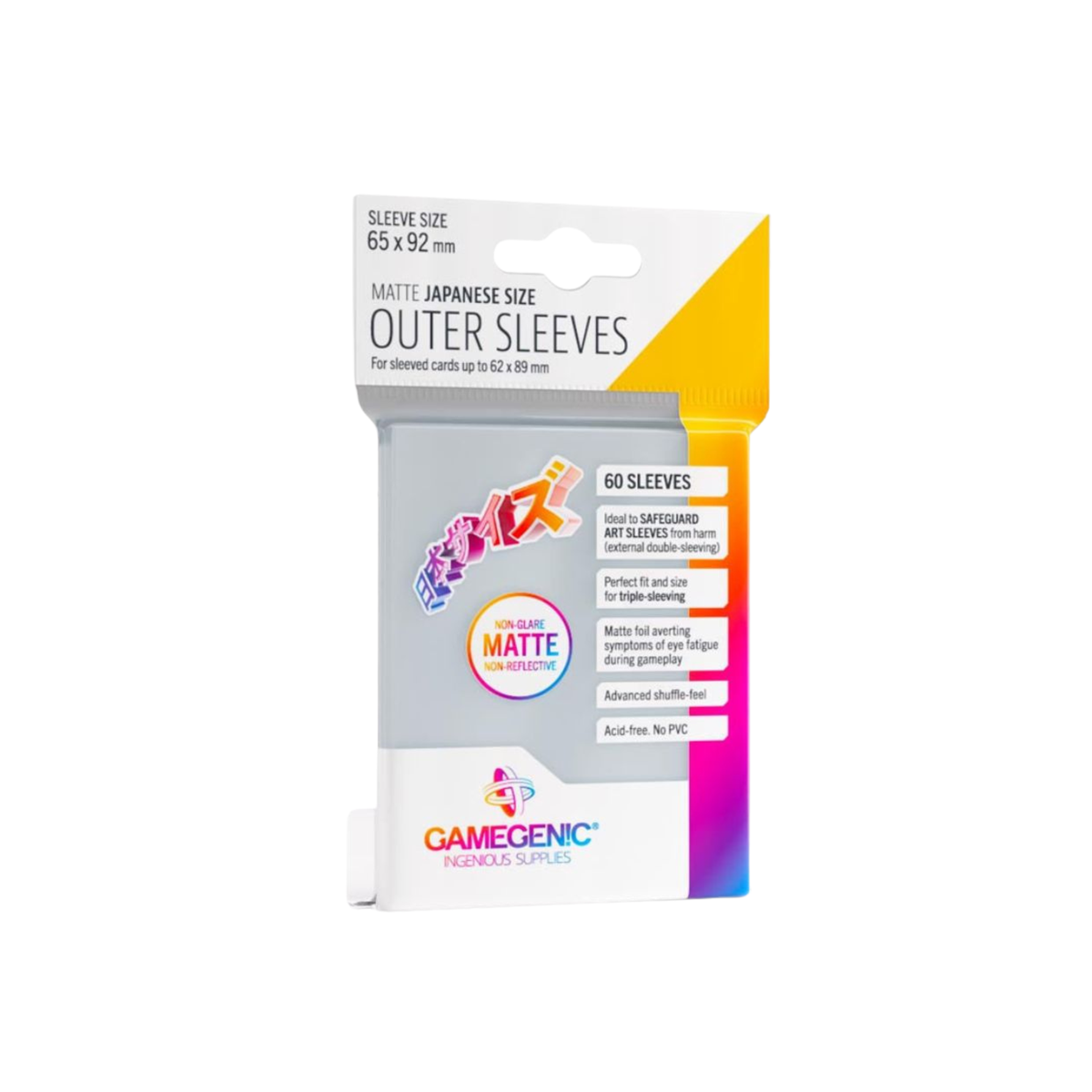 Gamegenic Sleeve Japanese Size 60pcs "Matte Outer Sleeves"-Gamegenic-Ace Cards & Collectibles