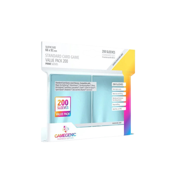 Gamegenic Sleeve Standard Card Game “Value Pack 200 ~ Prime Sleeve”-Gamegenic-Ace Cards & Collectibles