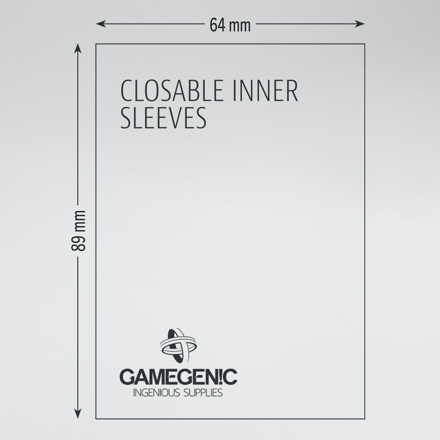 Gamegenic Sleeve Standard Size 100pcs &quot;Closable Inner Sleeves&quot;-Gamegenic-Ace Cards &amp; Collectibles