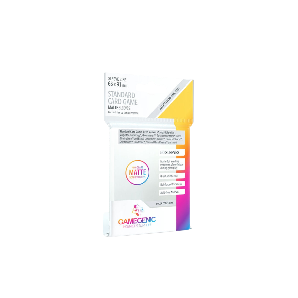 Gamegenic Sleeve Standard Size 50pcs "Matte Board Game Sleeves"-Gamegenic-Ace Cards & Collectibles