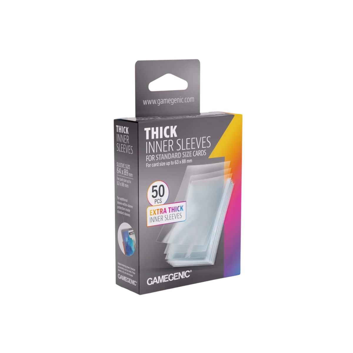 Gamegenic Sleeve Standard Size 50pcs "Thick Inner Sleeve" (NEW)-Gamegenic-Ace Cards & Collectibles