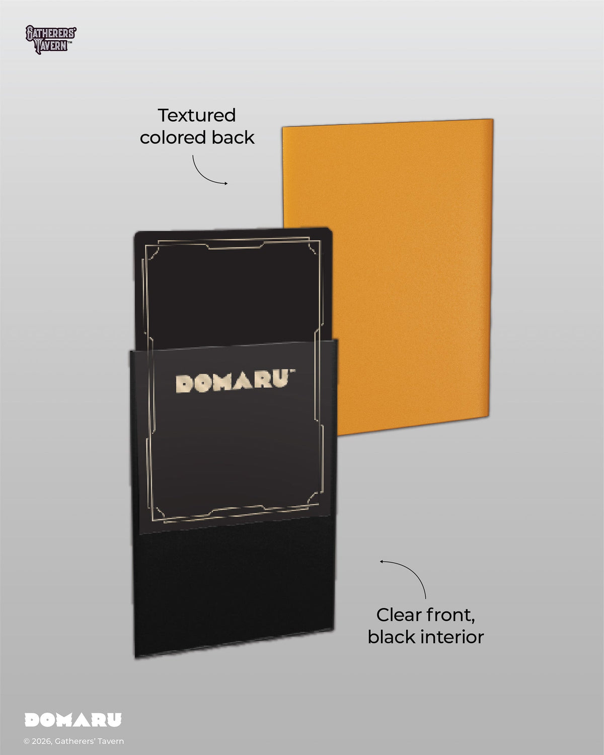 Gatherer's Tavern DOMARU Regular Standard Size Fit Sleeves "Sunfire Orange"-Gatherer's Tavern-Ace Cards & Collectibles