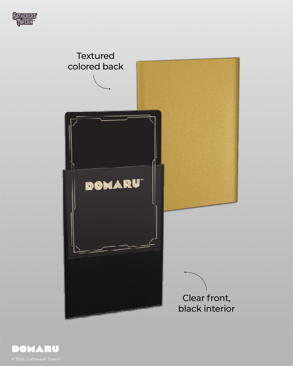 Gatherer's Tavern DOMARU Regular Standard Size Fit Sleeves "Sunspire Gold"-Gatherer's Tavern-Ace Cards & Collectibles