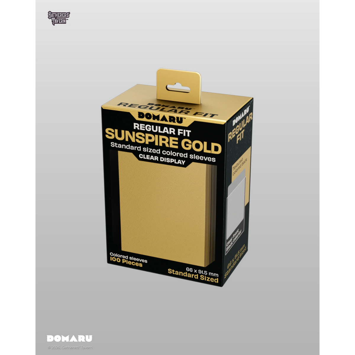 Gatherer's Tavern DOMARU Regular Standard Size Fit Sleeves "Sunspire Gold"-Gatherer's Tavern-Ace Cards & Collectibles