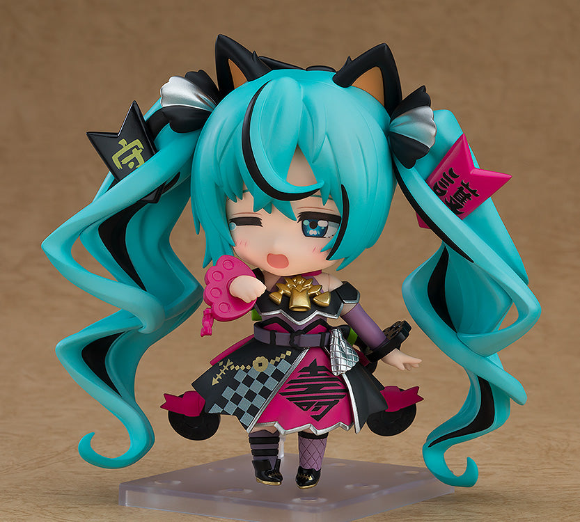 Character Vocal Series 01: Hatsune Miku Nendoroid [2759] "Hatsune Miku" (Black Maneki Miku Ver.)-Good Smile Company-Ace Cards & Collectibles