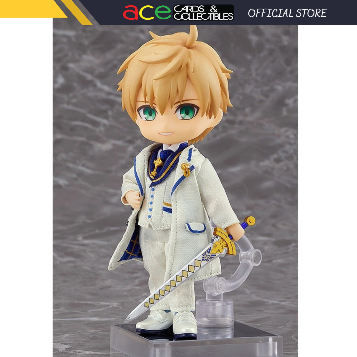 Fate/Grand Order Nendoroid Doll &quot;Saber/Arthur Pendragon&quot; (Prototype): Costume Dress (White Rose Ver.)-Good Smile Company-Ace Cards &amp; Collectibles