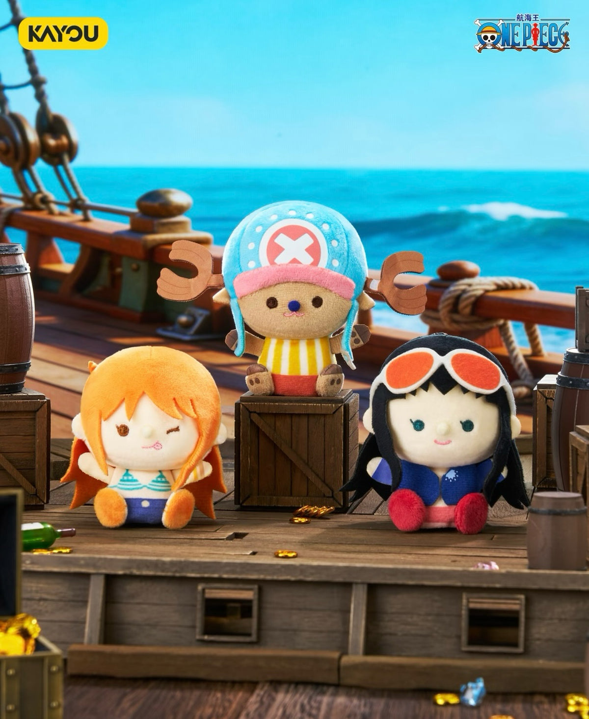 One Piece Straw Hat Pirates Finger Puppets Plush Blind Box-Single Box (Random)-Good Smile Moment-Ace Cards & Collectibles