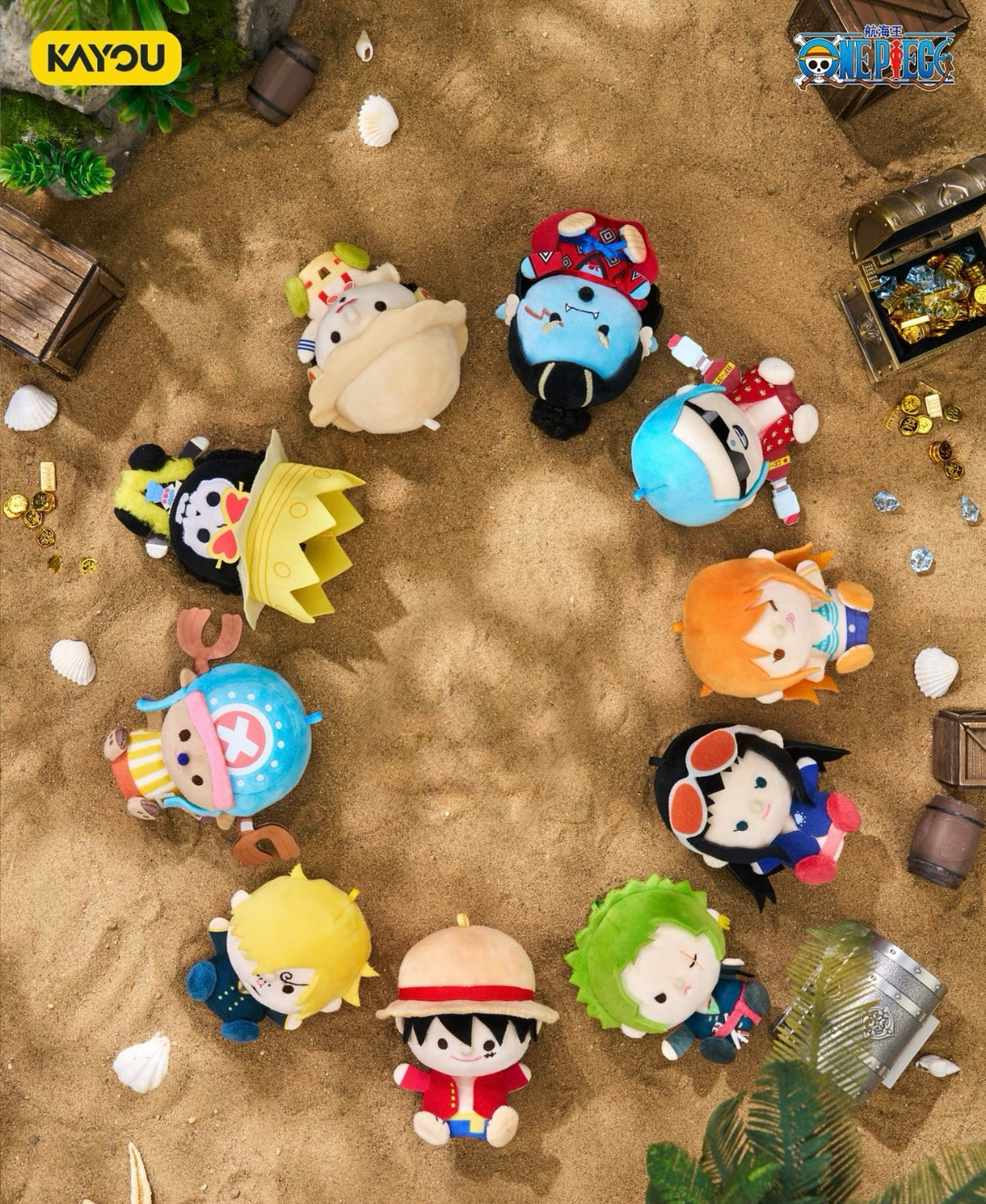 One Piece Straw Hat Pirates Finger Puppets Plush Blind Box-Single Box (Random)-Good Smile Moment-Ace Cards & Collectibles