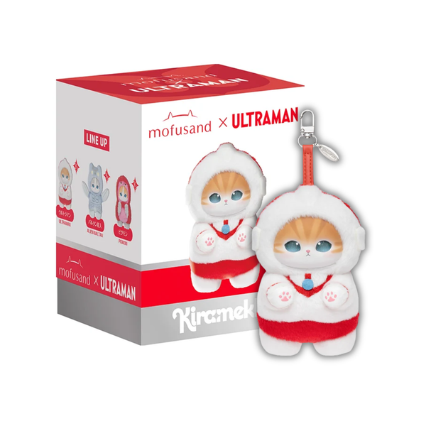 Mofusand × Ultraman Kiramekko Mascot Keychain Series Blind Box Vol.1-Single Box (Random)-Gray Parka Services-Ace Cards & Collectibles