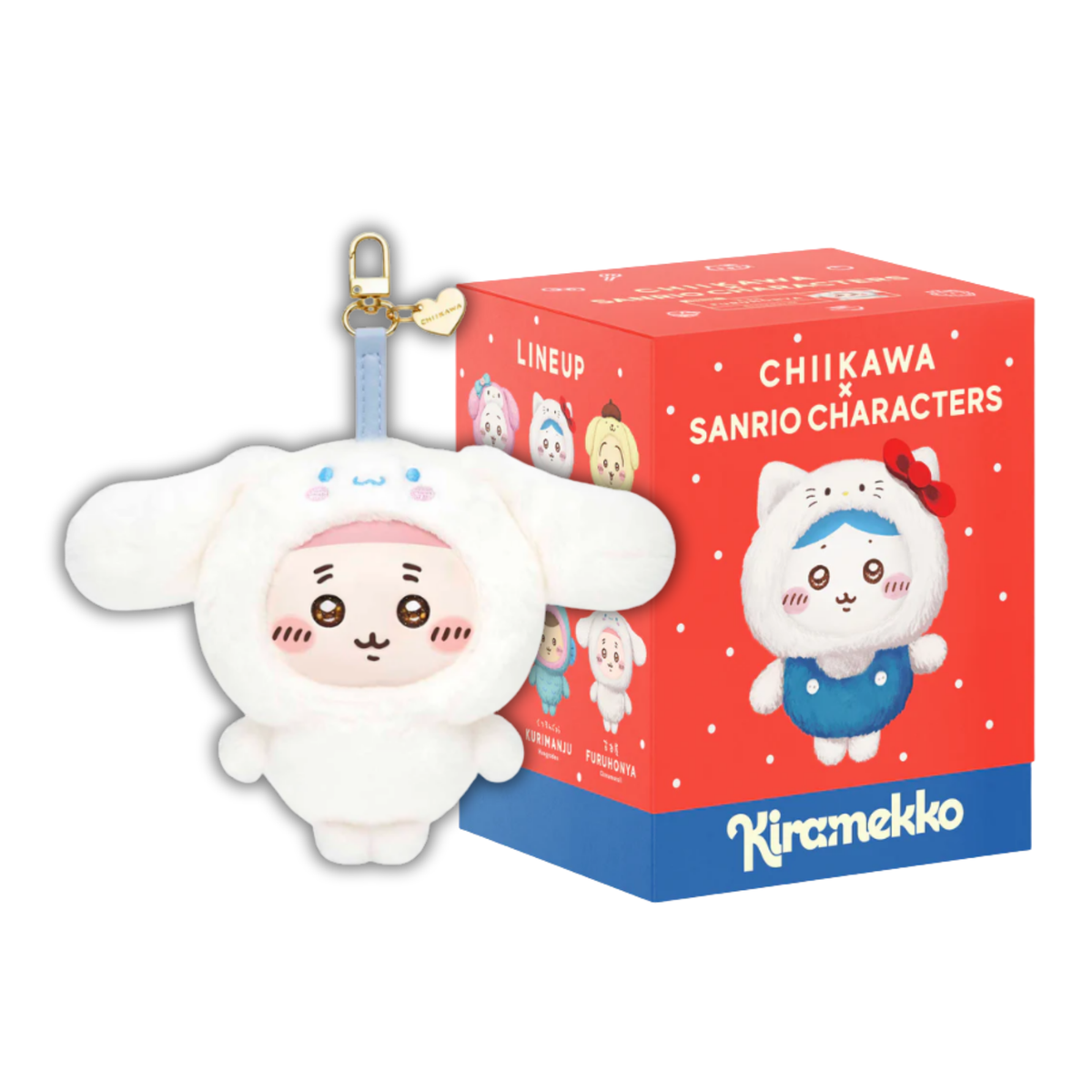 Chiikawa × Sanrio Characters Kiramekko Vinyl Plush (Multiple Characters)-Furuhonya x Cinnamo-Gray Parker Service-Ace Cards & Collectibles