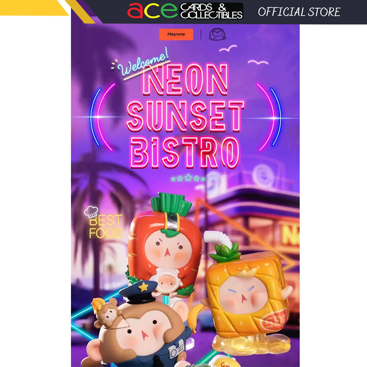 HeyOne x TuanTuan - Neon Sunset Bistro Series-Single Box (Random)-HeyOne-Ace Cards &amp; Collectibles