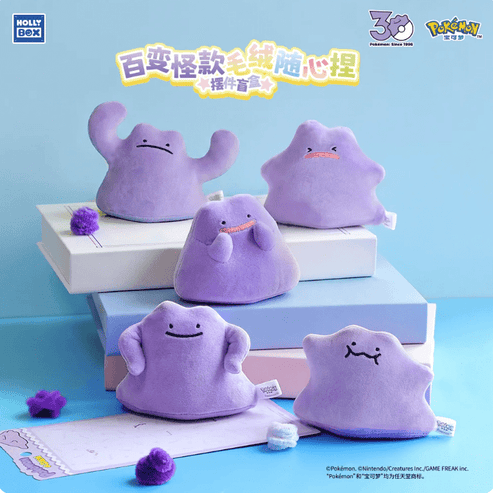 HollyBox Pokémon Ditto Series Squishy Plush Blind Box-Display Box (5pcs)-Holly Box-Ace Cards & Collectibles