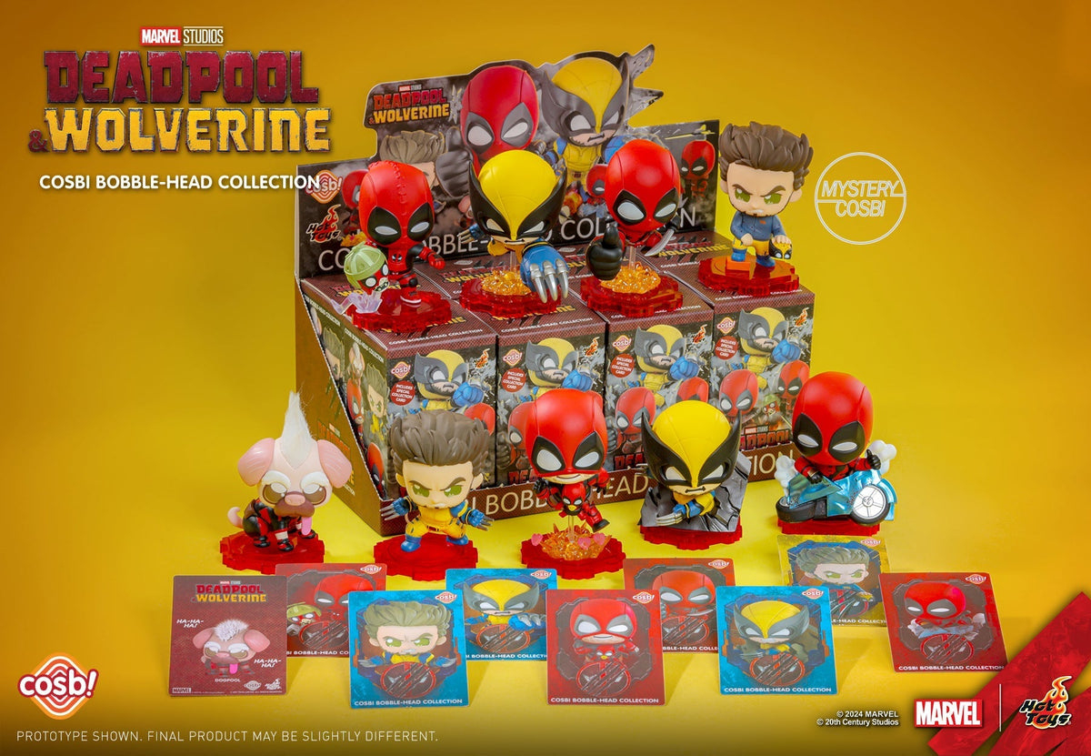 Deadpool &amp; Wolverine Cosbi Bobble Head Collection-Display Box (8pcs)-Hot Toys-Ace Cards &amp; Collectibles