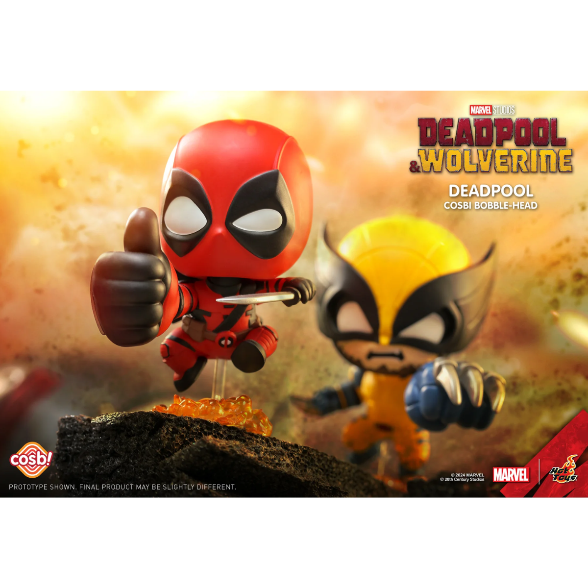 Deadpool &amp; Wolverine Cosbi Bobble Head Collection-Single Box (Random)-Hot Toys-Ace Cards &amp; Collectibles