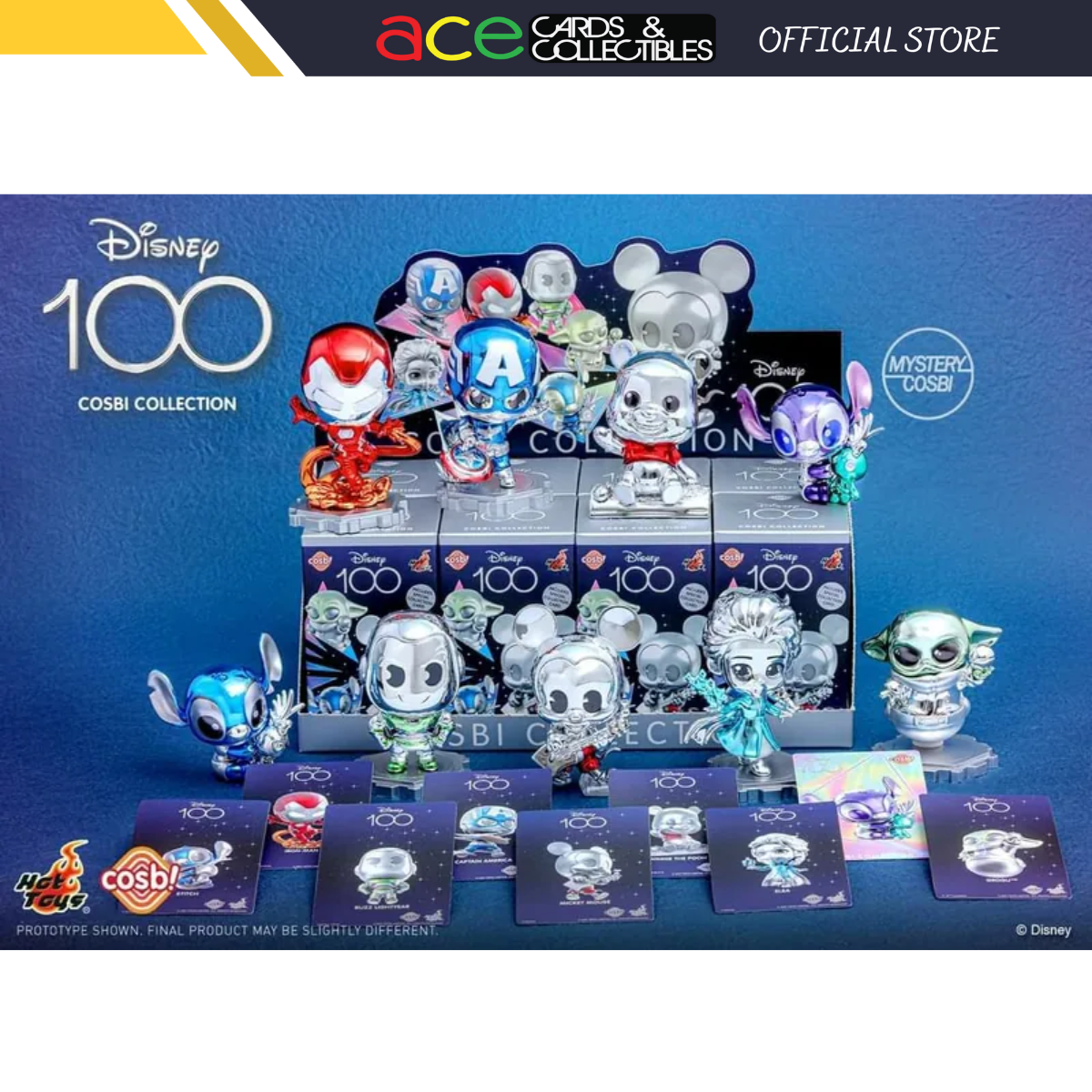 Disney 100 Platinum Color Cosbi Collection-Display Box (8pcs)-Hot Toys-Ace Cards &amp; Collectibles