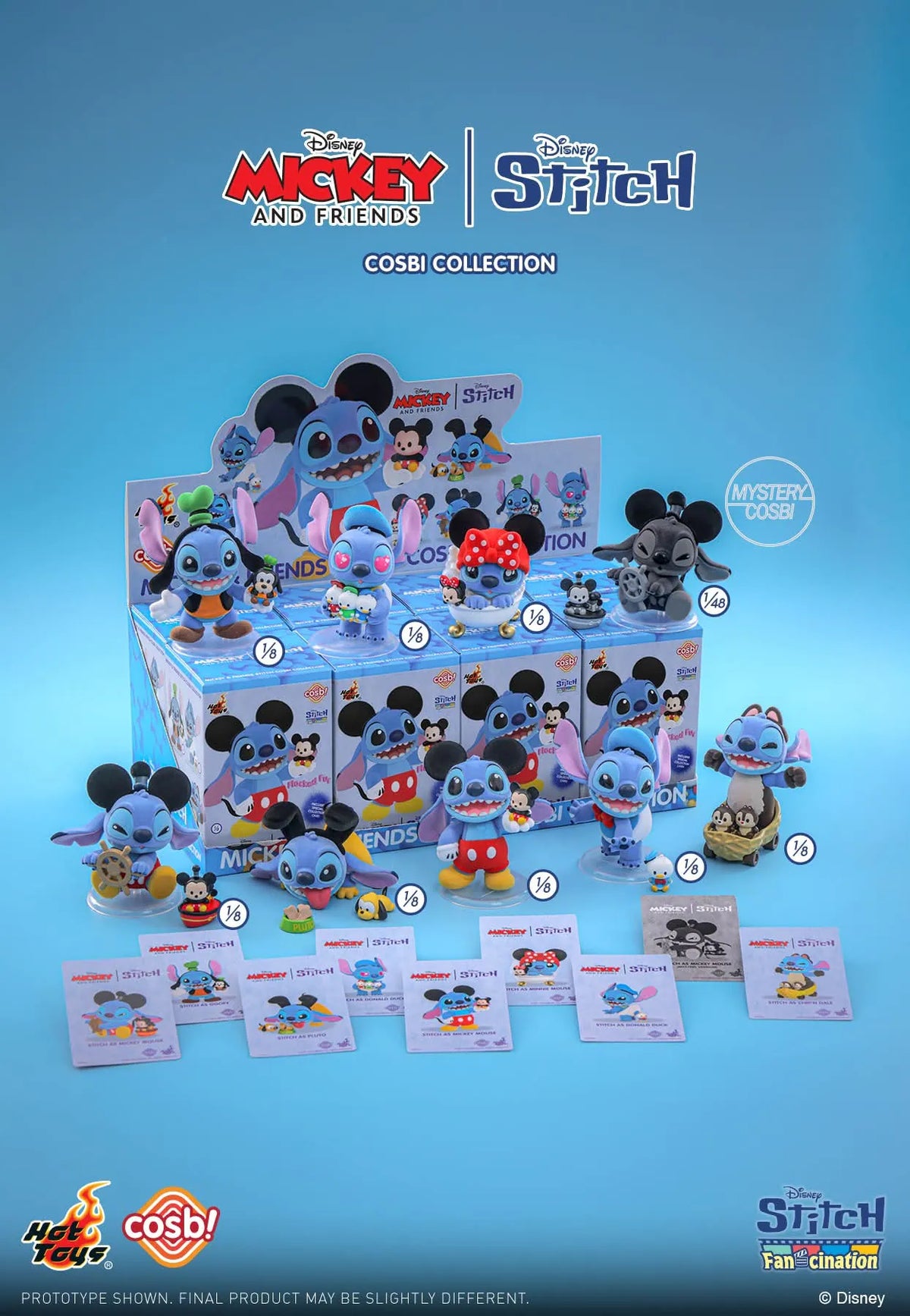 Disney Mickey and Friends Stitch Cosbi Collection-Single Box (Random)-Hot Toys-Ace Cards & Collectibles