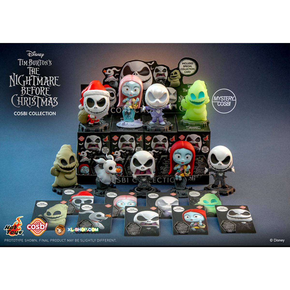 Disney The Nightmare Before Christmas Cosbi Bobble-Head Collection-Display Box (8pcs)-Hot Toys-Ace Cards &amp; Collectibles