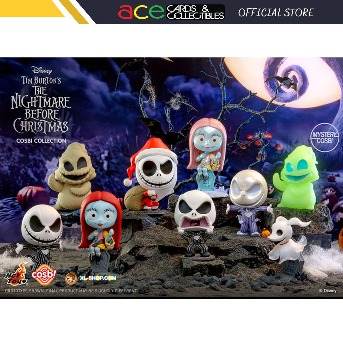 Disney The Nightmare Before Christmas Cosbi Bobble-Head Collection-Single Box (Random)-Hot Toys-Ace Cards &amp; Collectibles