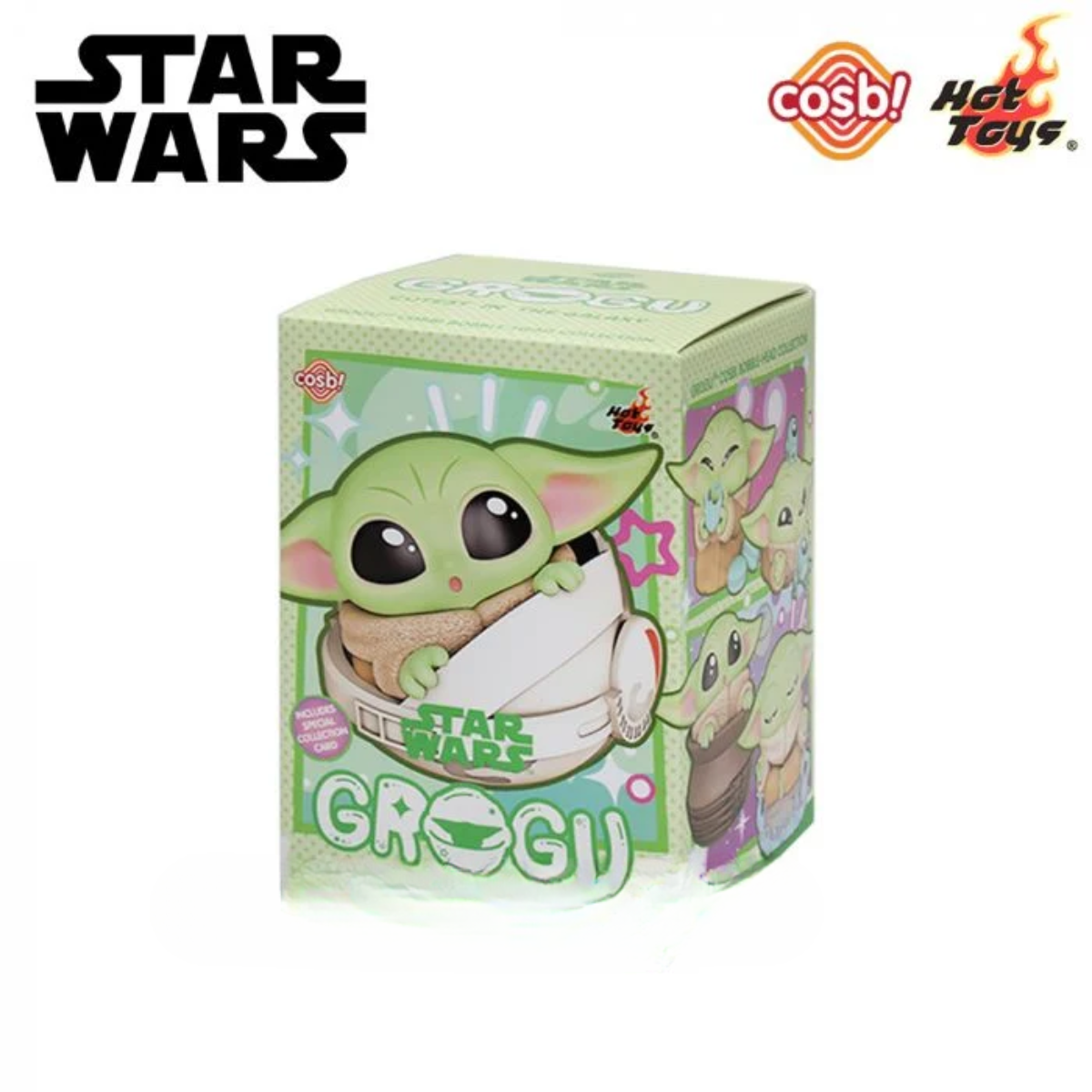 Grogu Bobble-Head Cosbi Collection-Single Box-Hot Toys-Ace Cards & Collectibles
