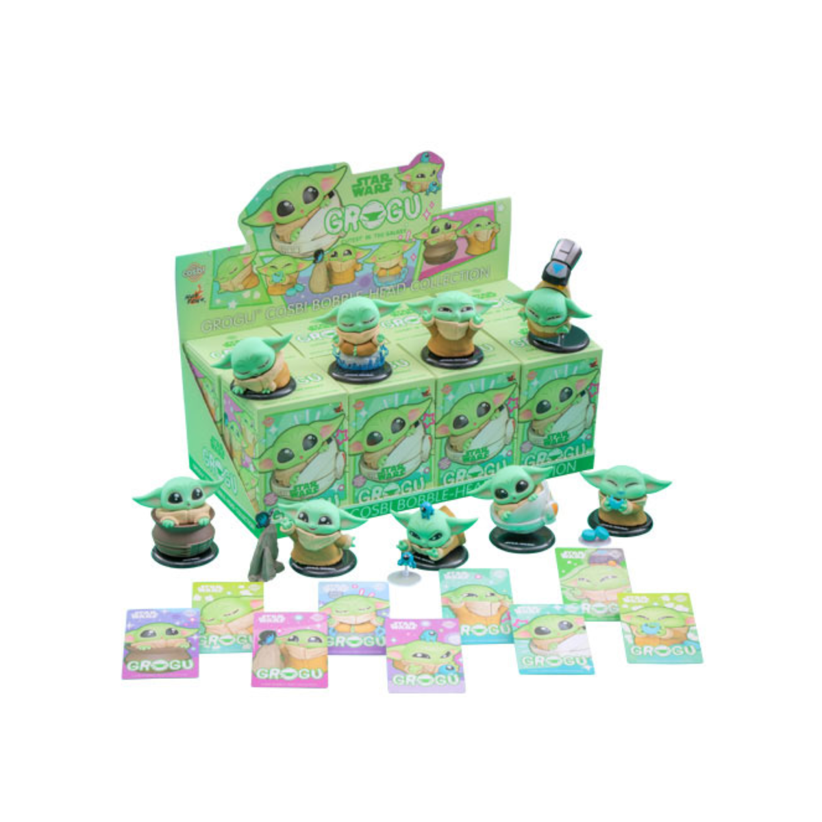 Grogu Bobble-Head Cosbi Collection-Single Box-Hot Toys-Ace Cards & Collectibles
