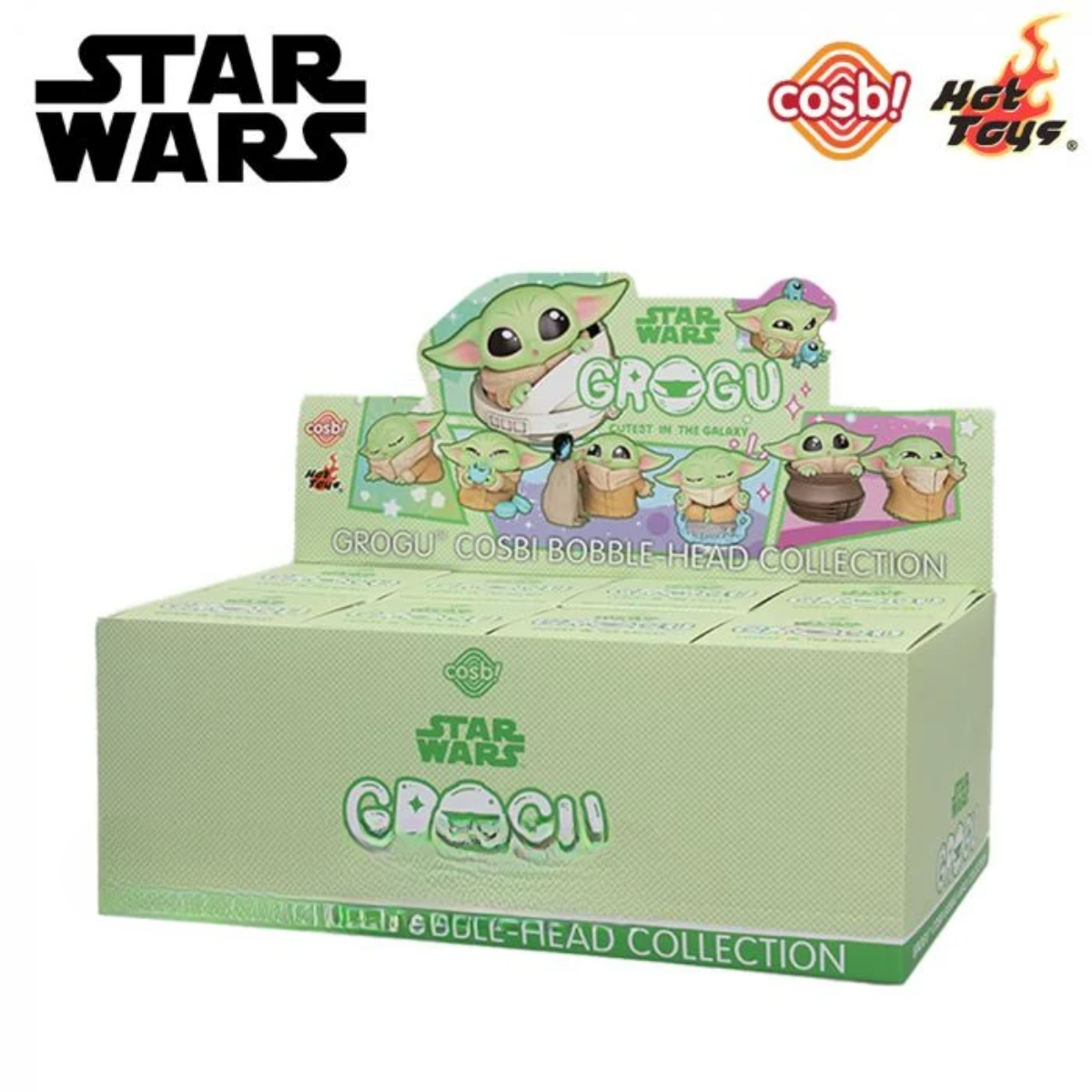 Grogu Bobble-Head Cosbi Collection-Whole Box (8pcs)-Hot Toys-Ace Cards & Collectibles