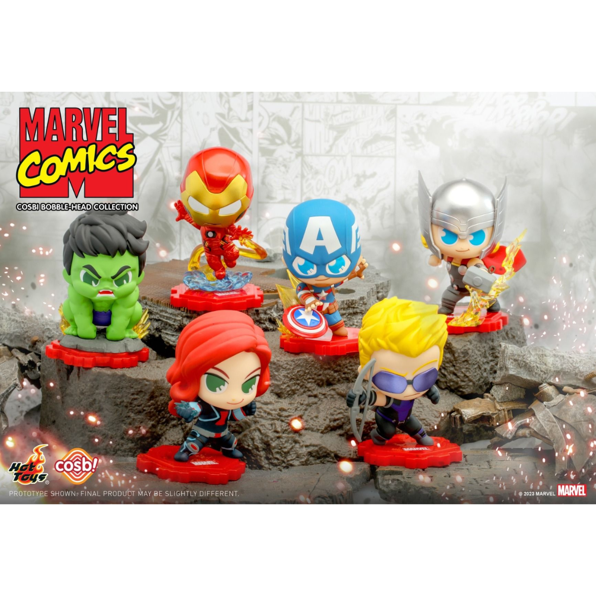 Marvel Comics Avengers Cosbi Bobble-Head Collection-Single Box (Random)-Hot Toys-Ace Cards &amp; Collectibles