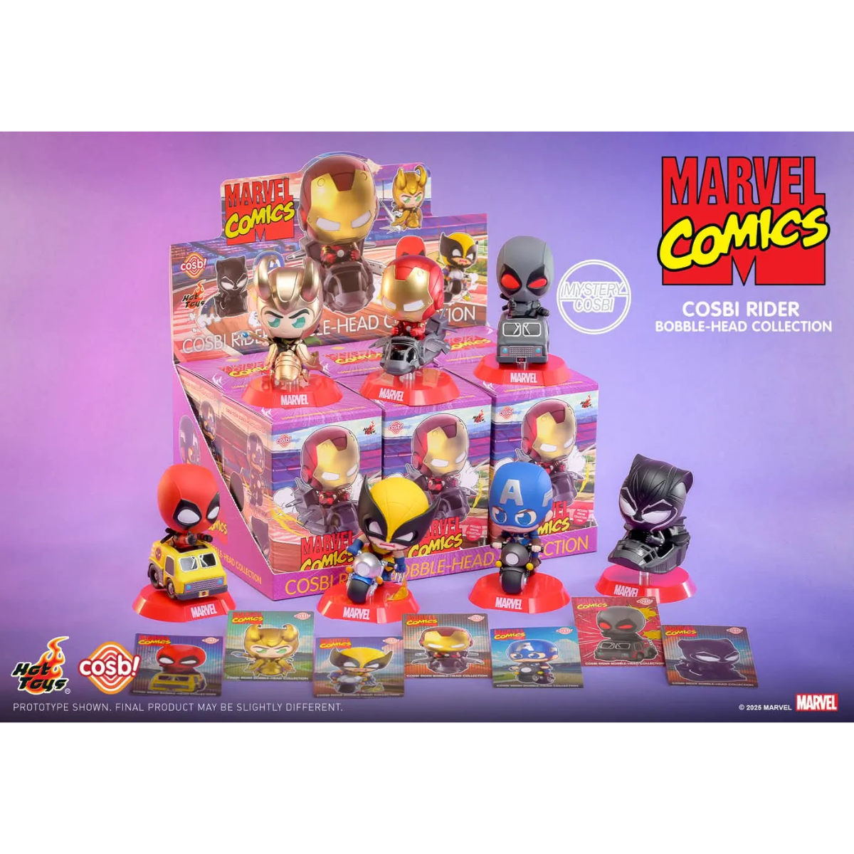 Marvel Comics Rider Bobble-Head Cosbi Collection-Single Box-Hot Toys-Ace Cards & Collectibles