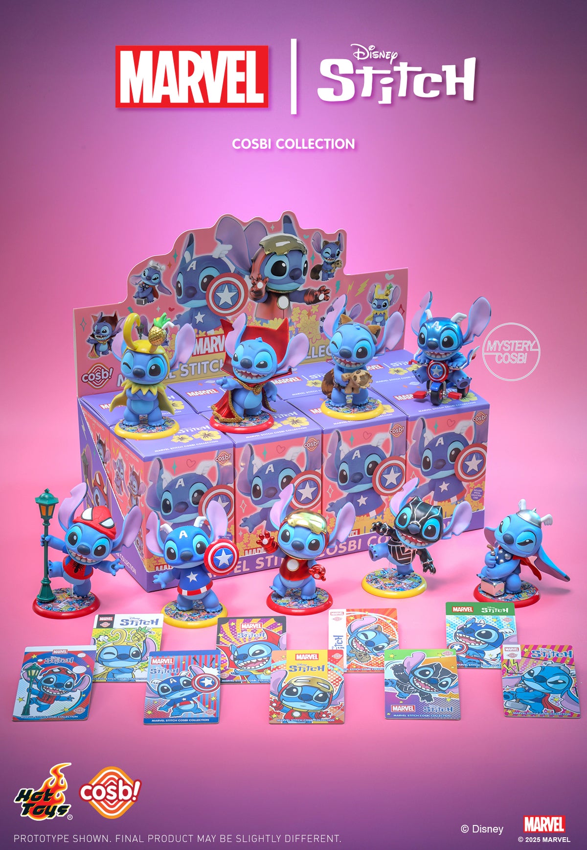 Marvel Disney Stitch Cosbi Collection-Whole Box (8pcs)-Hot Toys-Ace Cards & Collectibles