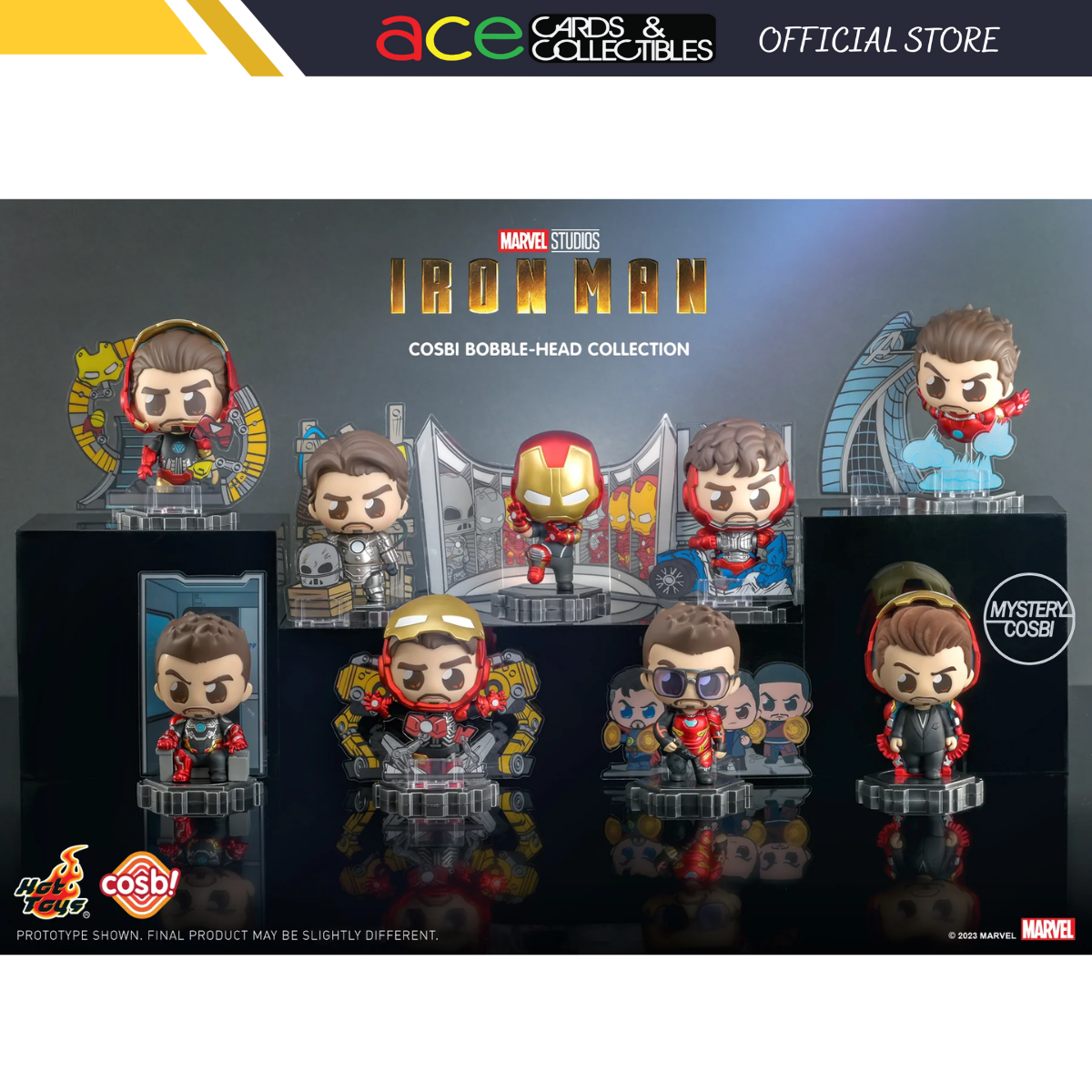 Marvel Iron Man Cosbi Bobble-Head Collection-Single Box (Random)-Hot Toys-Ace Cards &amp; Collectibles