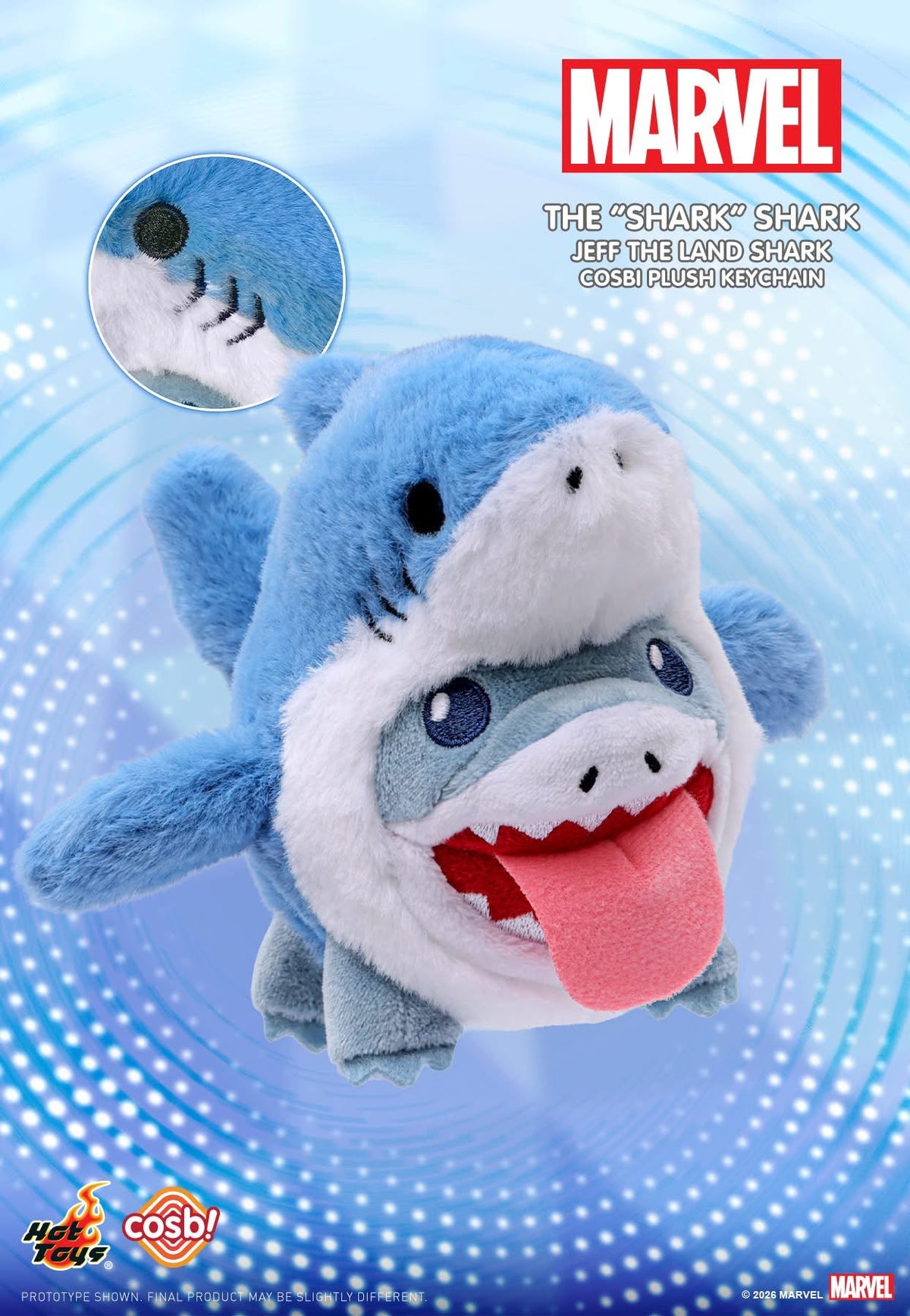 Marvel Jeff the Land Shark Cosbi Plush Keychain Collection-Single Box (Random)-Hot Toys-Ace Cards & Collectibles