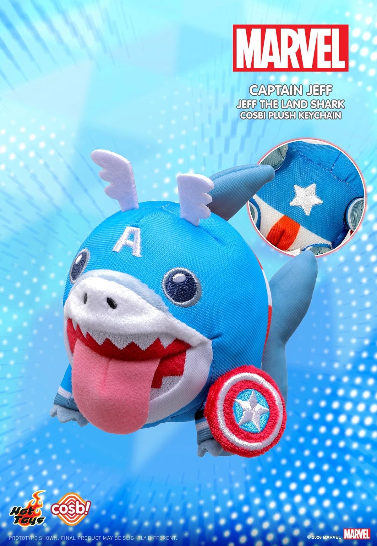 Marvel Jeff the Land Shark Cosbi Plush Keychain Collection-Single Box (Random)-Hot Toys-Ace Cards & Collectibles