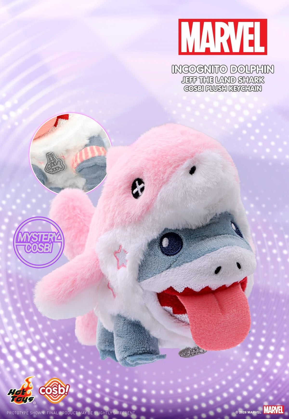 Marvel Jeff the Land Shark Cosbi Plush Keychain Collection-Single Box (Random)-Hot Toys-Ace Cards & Collectibles