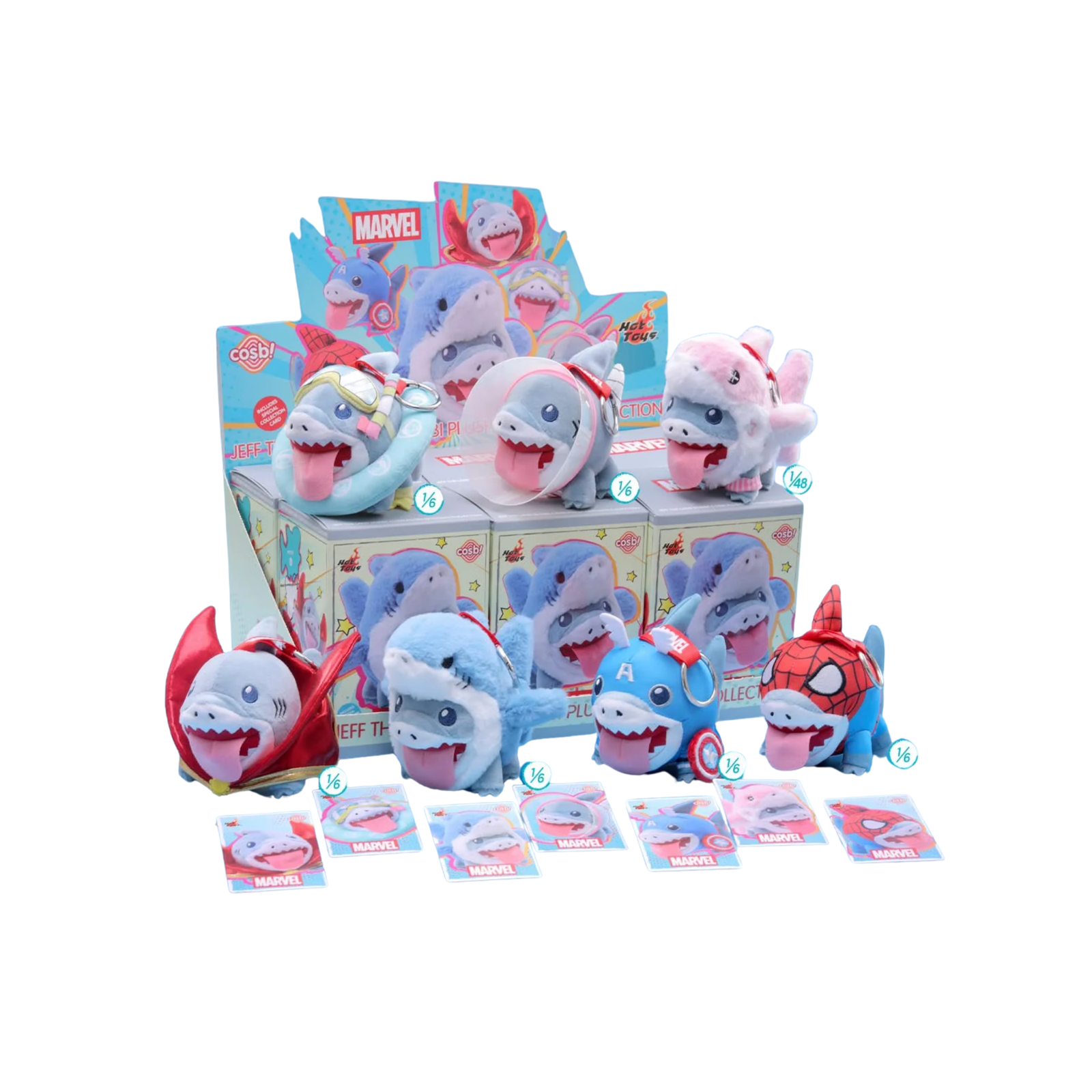 Marvel Jeff the Land Shark Cosbi Plush Keychain Collection-Single Box (Random)-Hot Toys-Ace Cards & Collectibles