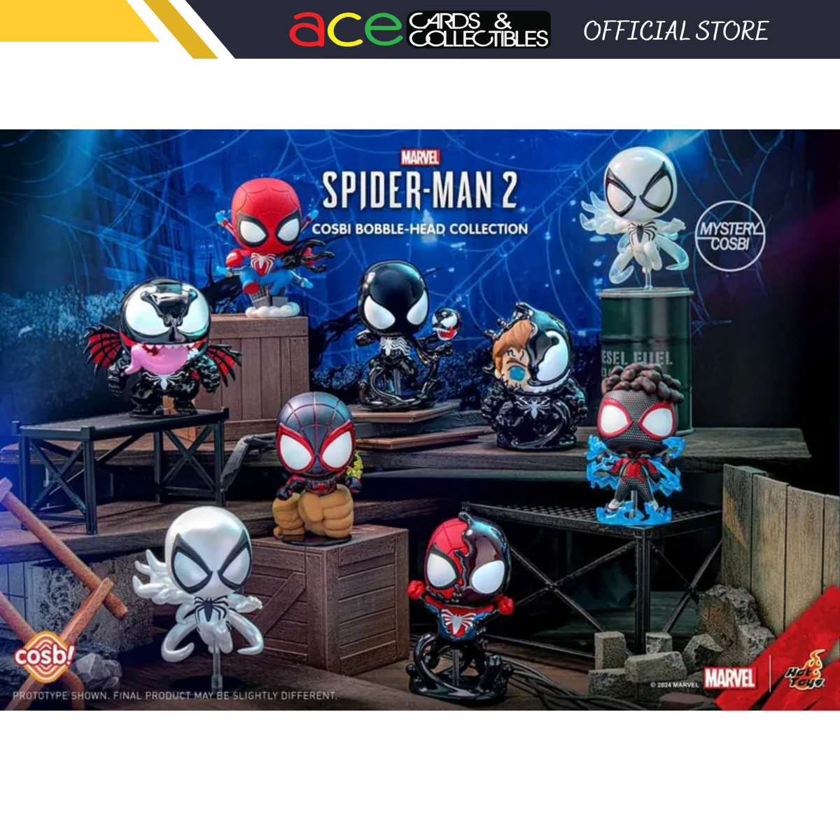 Marvel&#39;s Spider-Man 2 Cosbi Bobble-Head Collection-Single Box (Random)-Hot Toys-Ace Cards &amp; Collectibles