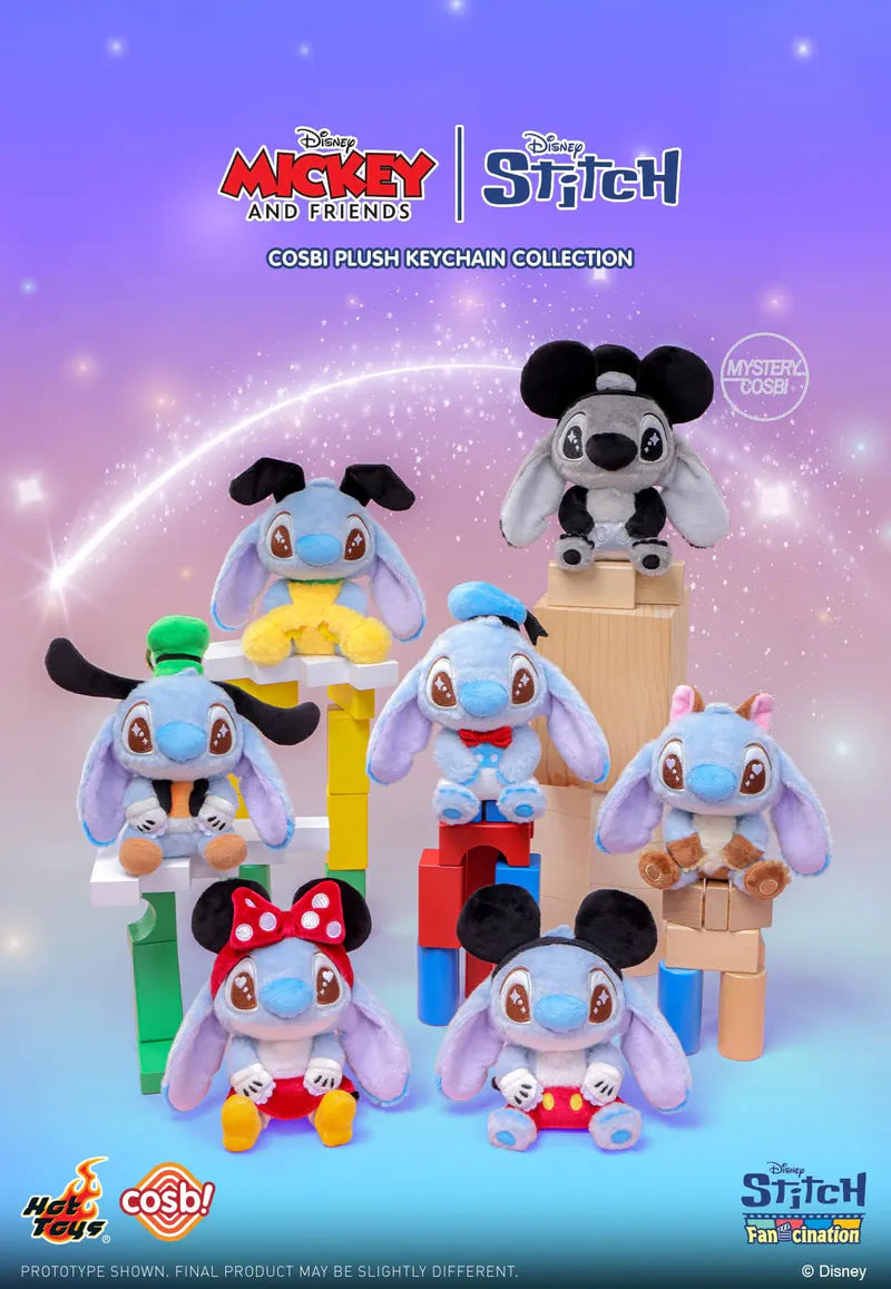Mickey and Friends Stitch Cosbi Plush Keychain Collection-Single Box (Random)-Hot Toys-Ace Cards & Collectibles
