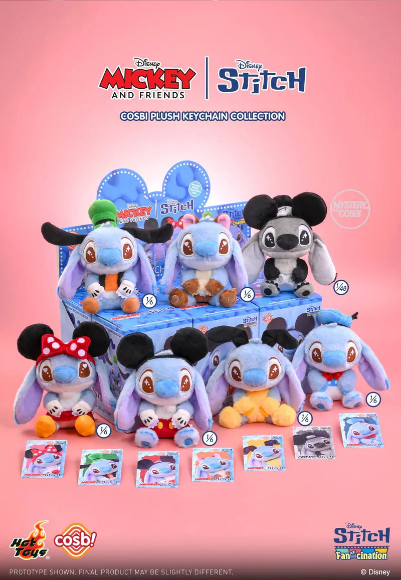 Mickey and Friends Stitch Cosbi Plush Keychain Collection-Single Box (Random)-Hot Toys-Ace Cards & Collectibles
