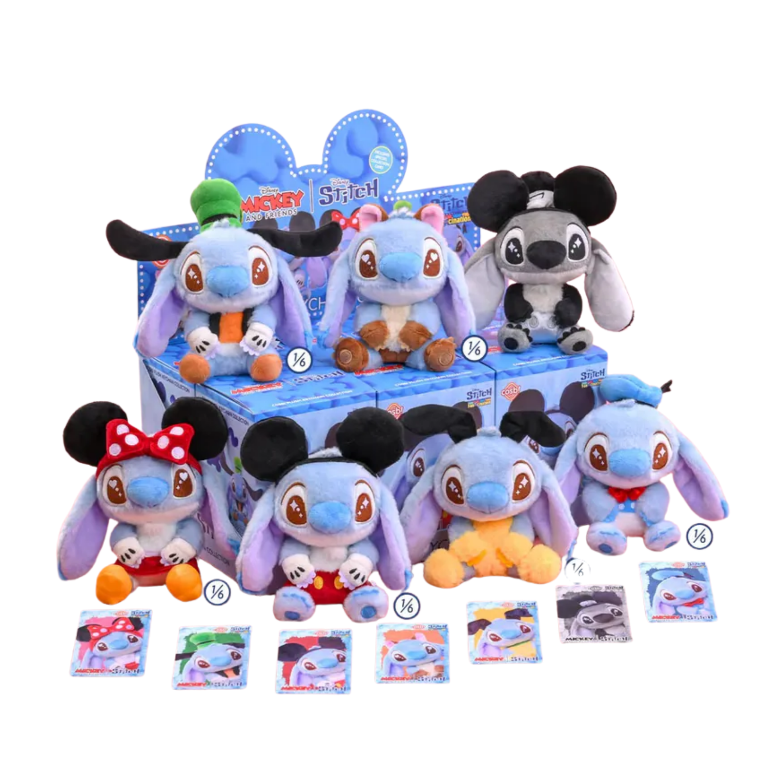 Mickey and Friends Stitch Cosbi Plush Keychain Collection-Single Box (Random)-Hot Toys-Ace Cards & Collectibles