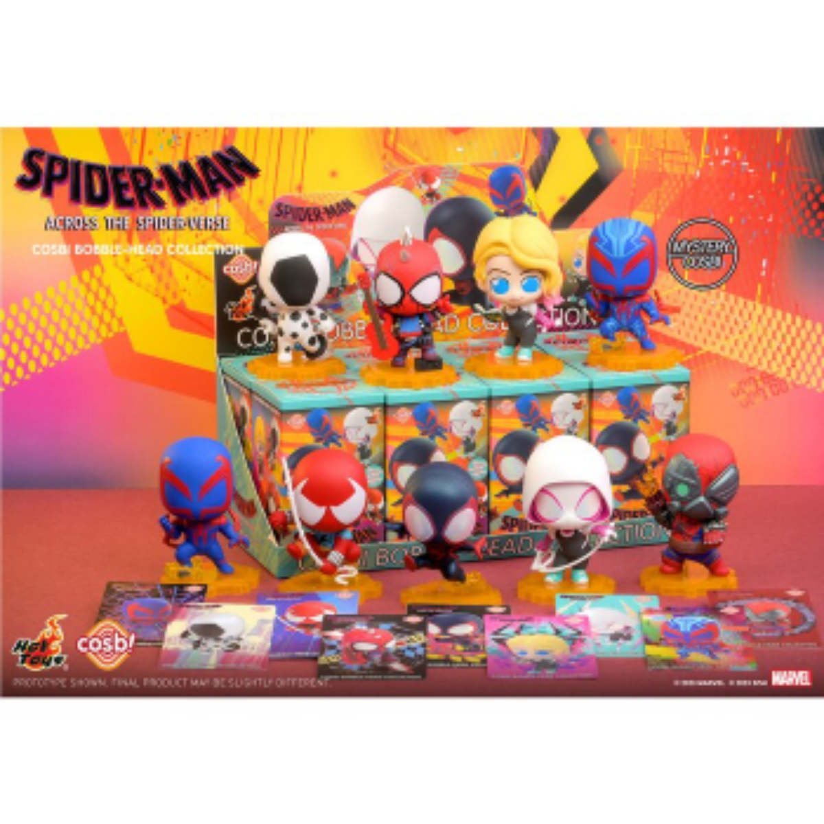 Spider-Man: Across The Spider-Verse Cosbi Bobble-Head Collection-Display Box (8pcs)-Hot Toys-Ace Cards &amp; Collectibles