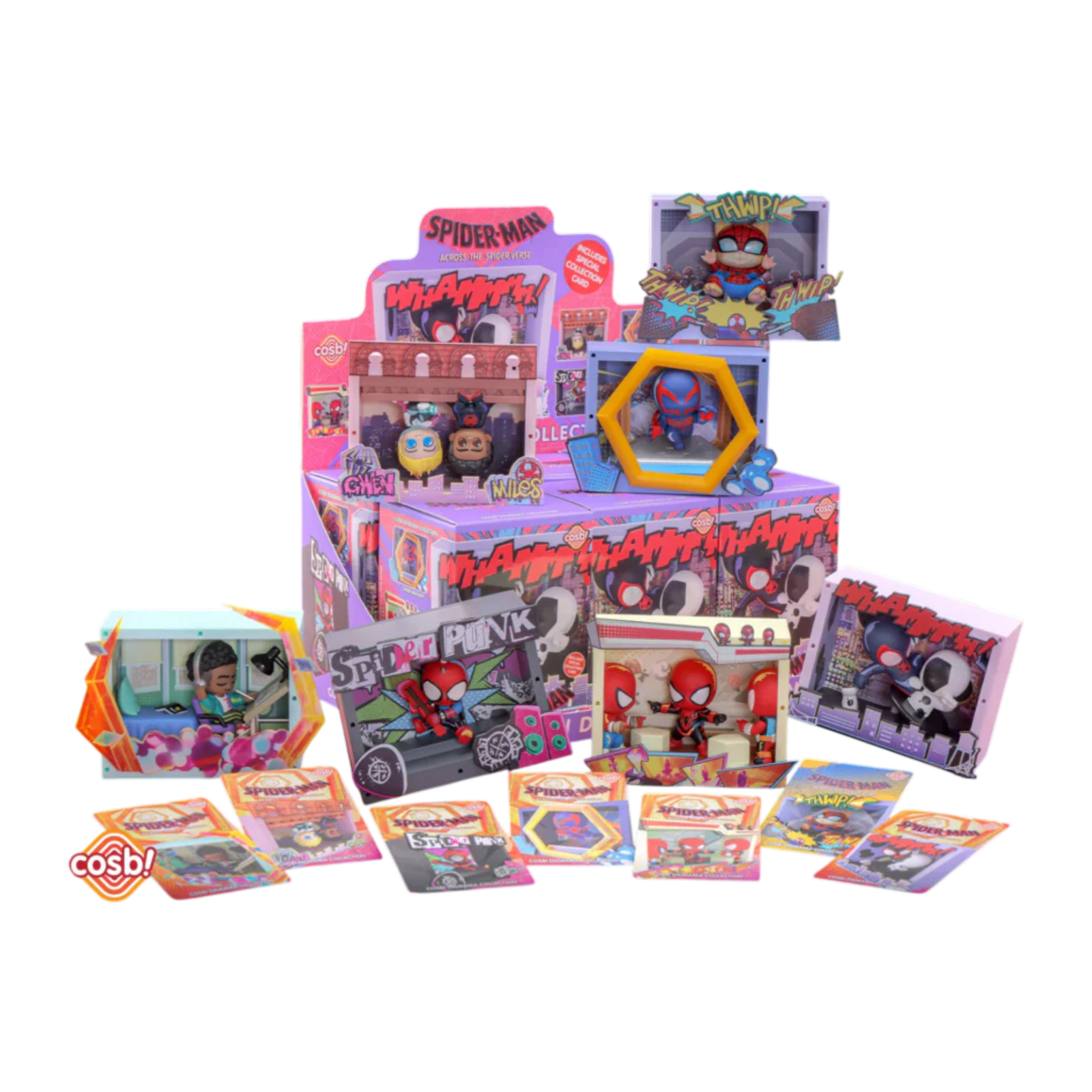 Spider-Man: Across The Spider-Verse Cosbi Diorama Collection-Single Box (Random)-Hot Toys-Ace Cards & Collectibles