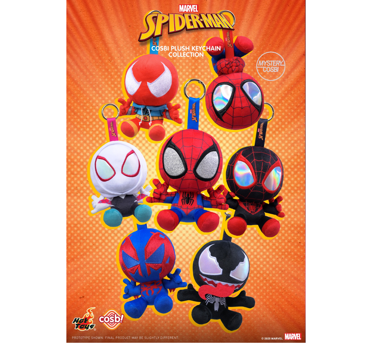 Spider-Man Cosbi Plush Keychain Collection-Single Box (Random)-Hot Toys-Ace Cards & Collectibles