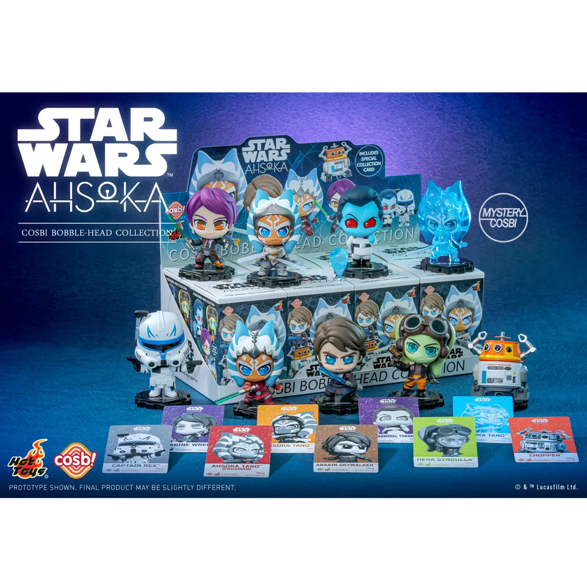 Star Wars Ahsoka Cosbi Bobble-Head Collection-Display Box (8pcs)-Hot Toys-Ace Cards &amp; Collectibles