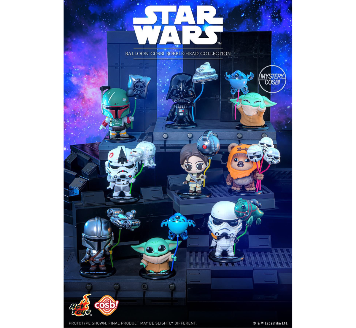 Star Wars Balloon Cosbi Bobble-Head Collection Series Blind Box-Single Box (Random)-Hot Toys-Ace Cards & Collectibles