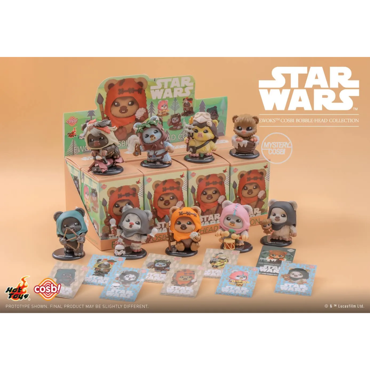 Star Wars Ewoks Bobble-Head Cosbi Collection-Single Box-Hot Toys-Ace Cards & Collectibles