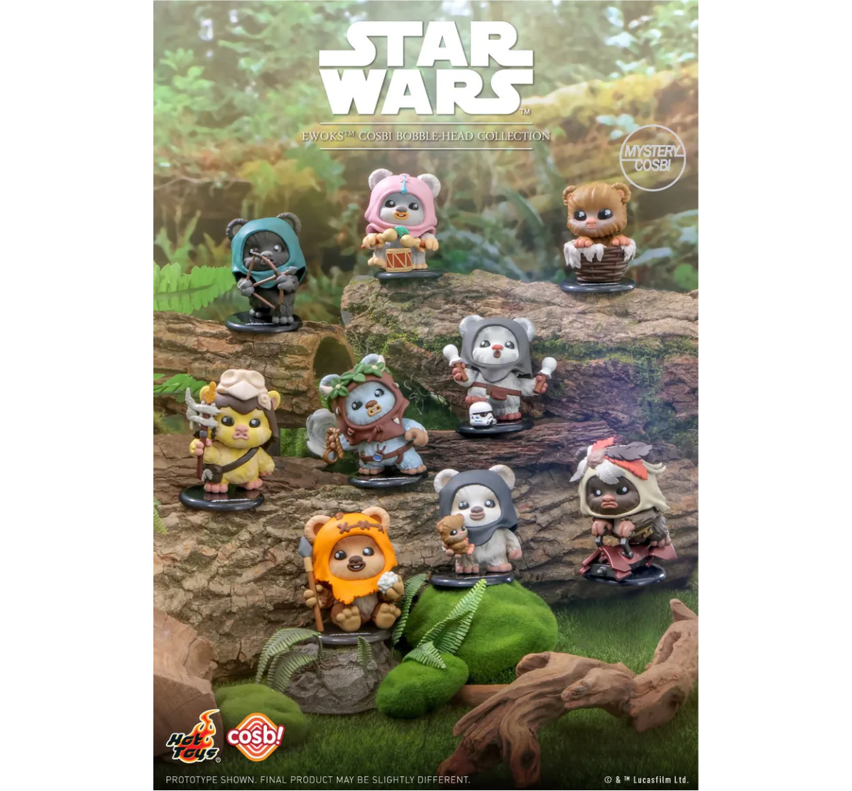 Star Wars Ewoks Bobble-Head Cosbi Collection-Single Box-Hot Toys-Ace Cards & Collectibles