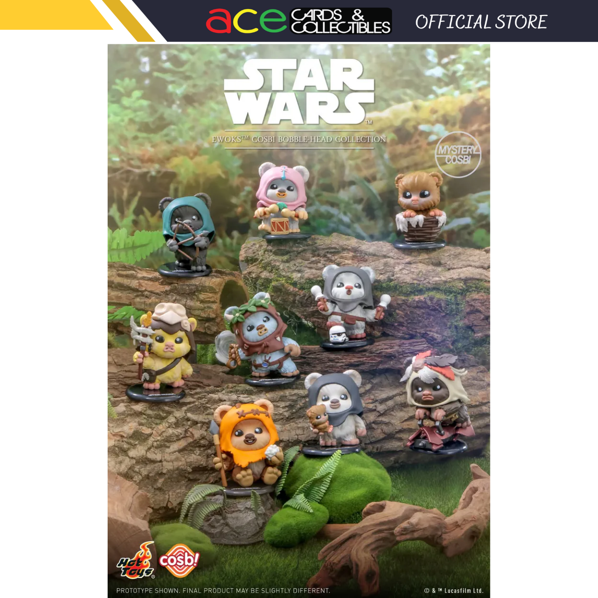 Star Wars Ewoks Bobble-Head Cosbi Collection-Single Box-Hot Toys-Ace Cards & Collectibles