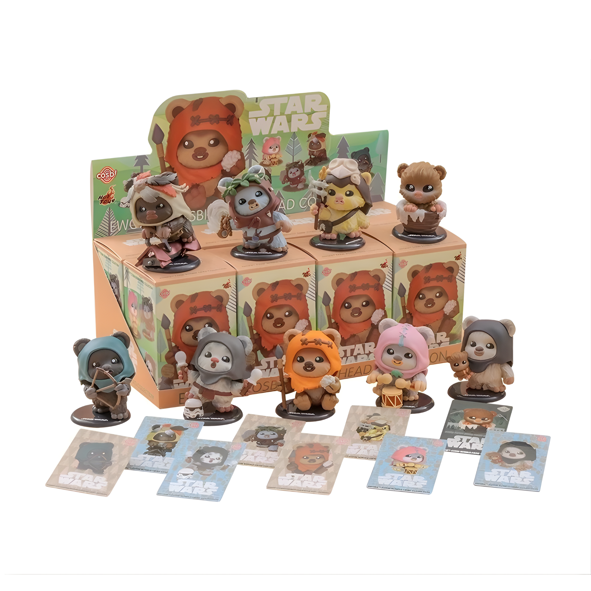 Star Wars Ewoks Bobble-Head Cosbi Collection-Single Box-Hot Toys-Ace Cards & Collectibles