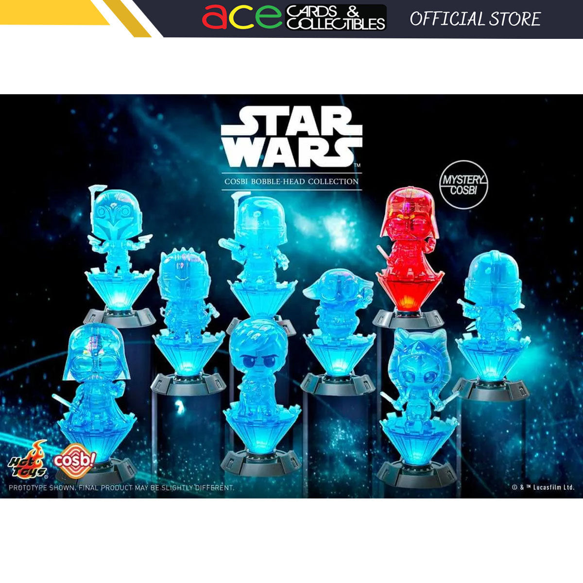 Star Wars Hologram Cosbi Bobble-Head Collection-Single Box (Random)-Hot Toys-Ace Cards &amp; Collectibles